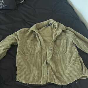 Zara Olive Corduroy Jacket